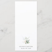 Verdure, Feuilles d'eucalyptus, Boho, Menu de bapt (Dos)