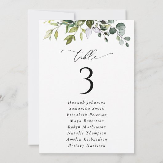 Verdure, Feuilles d'Eucalyptus, Cartes de tableau  (Dos)