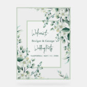 Verdure fleurie colorée Accueil Mariage dépoli (Recto)