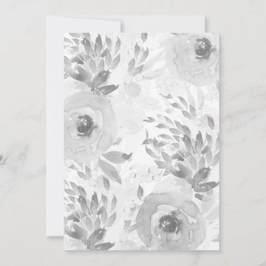 Verdure Fleurs de Pêche Simple Invitations de mari (Dos)