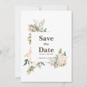 Verdure Floral Elégant Mariage Invitation (Devant)