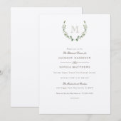Verdure formelle et rustique | Invitation de maria (Devant / Derrière)