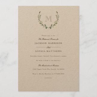 Verdure formelle et rustique | Invitation de maria