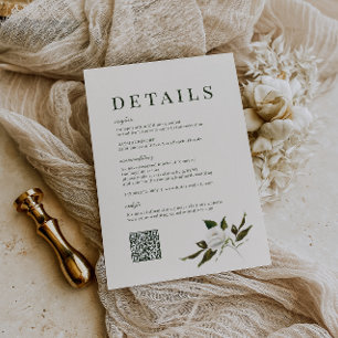 VERDURE Garden Wedding Details Kaart