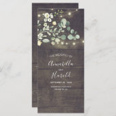 Verdure Jardin rustique Programmes de mariage (Devant / Derrière)