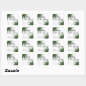 Verdure Joyeux Étiquette de Noël Aquarelle (Feuille)