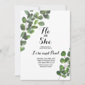 Verdure Lui ou elle Genre Reveal Invitation (Devant)