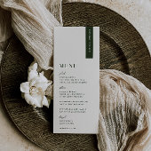 VERDURE Menu Mariage moderne Place Card