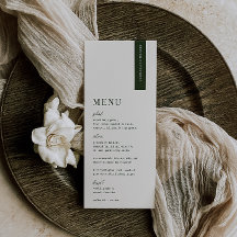 VERDURE Menu Mariage moderne Place Card
