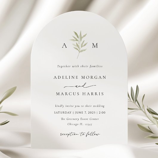 Verdure minimale Faire-part de mariage de branches