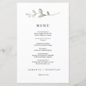 Verdure minimaliste | Menu Mariage botanique (Devant)
