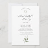 Verdure Moderne Graduation Invitation (Devant)