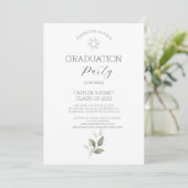 Verdure Moderne Graduation Invitation (Debout devant)