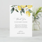 Verdure moderne Lemon Réception Table Merci (Debout devant)