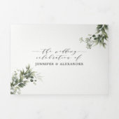 Verdure Monochromati Tout en un Mariage Tri-Fold (Page de couverture)