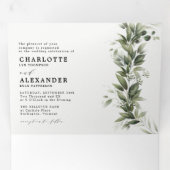 Verdure Monochromati Tout en un Mariage Tri-Fold (Intérieur en premier)