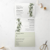 Verdure Monochromati Tout en un Mariage Tri-Fold (Intérieur)