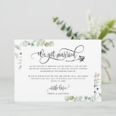 Verdure Nous avons épousé Mariage Elope Faire-part (Debout devant)