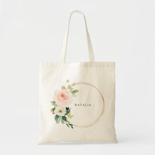 Verdure & Or Géométrique Élégant Sac fourre-tout F