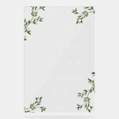 Verdure | Plan de table de mariage (Recto)