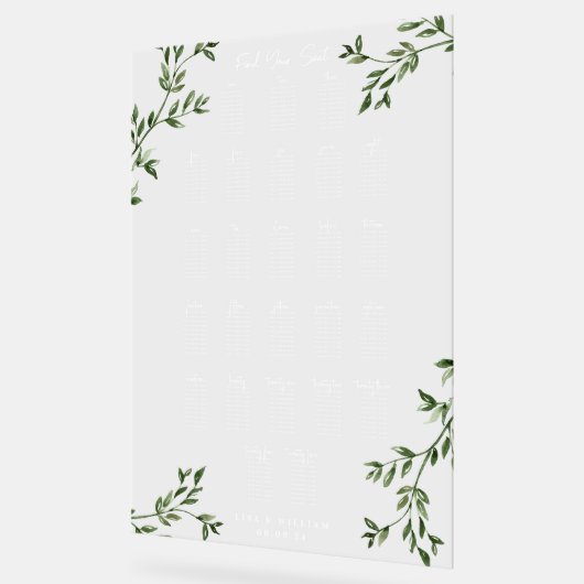 Verdure | Plan de table de mariage (Angle)