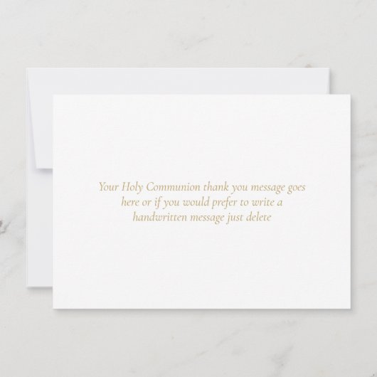 Verdure Première Sainte Communion Merci d'or (Dos)