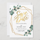 Verdure Romantique Sauvez La Date Invitation (Devant)