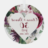 Verdure rose 30e anniversaire ornement céramique (Verso)