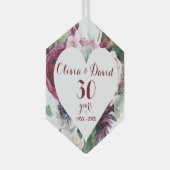 Verdure rose 30e anniversaire ornement céramique (Avant droite)