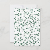 Verdure rustique | CARTE DE REMERCIEMENTS MARIAGE (Dos)