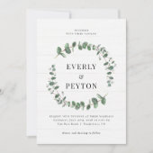 Verdure rustique Simple Elégant Mariage Invitation (Devant)