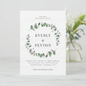Verdure rustique Simple Elégant Mariage Invitation (Debout devant)