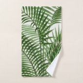 Verdure tropicale Aquarelle Palm Tree Feuilles (Serviette à main)