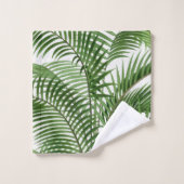 Verdure tropicale Aquarelle Palm Tree Feuilles (Gant de toilette)