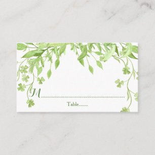 Verdure Verre Floral Mariage Cartes de Place