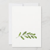 Verdure Wreath Feuille Moderne Faire-part de maria (Dos)