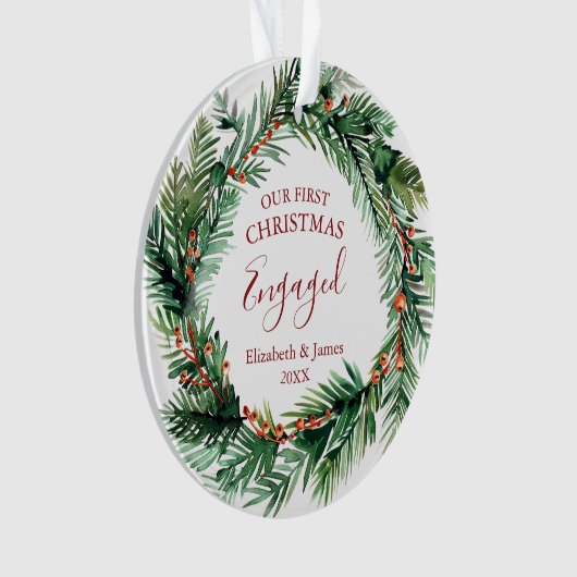 Verdure Wreath Notre premier Noël Engagé (devant)