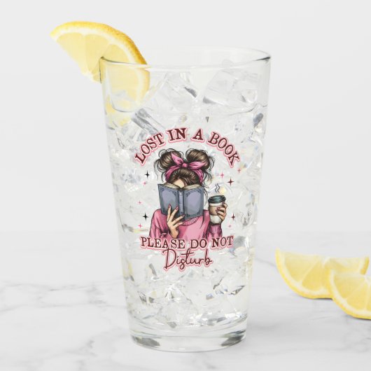 Verdwaald in een boek... glas (Voorkant ijs)