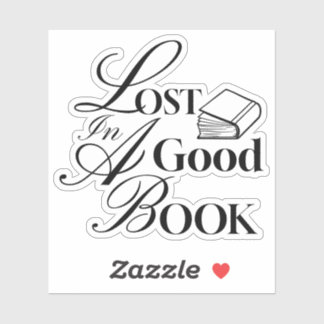 Verdwaald in een goed boek Boekachtige esthetische Sticker