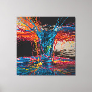 Verdwijnend Water Abstract afbeelding Canvas Afdruk