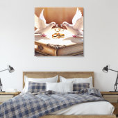 Vereend in Liefde Canvas Afdruk (Insitu (Slaapkamer))