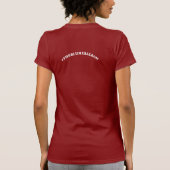 Vereenvoudig vereenvoudiging (maroon) t-shirt (Achterkant)