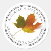 Vereenvoudigd bewerkbaar label met Maple Syrup Map (Voorkant)