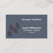 Vereenvoudigde QR Grijs Rood Personal Trainer Visitekaartje (Voorkant)