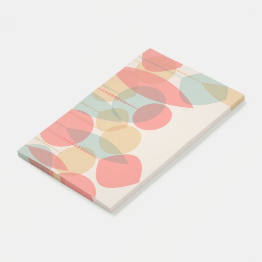 Vereenvoudigde Retro-Ornamenten, alles over druk 4 Post-it® Notes (Schuin)