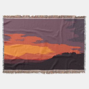 Vereenvoudigde zonsondergang deken