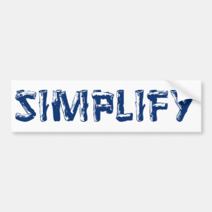 Vereenvoudigen Bumpersticker