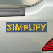 Vereenvoudigen Bumpersticker (Op auto)