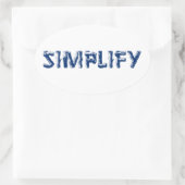 Vereenvoudigen Ovale Sticker (Tas)