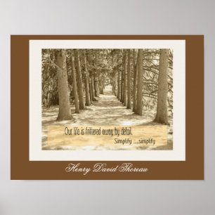 Vereenvoudigen — Thoreau-prijsopgave — art print